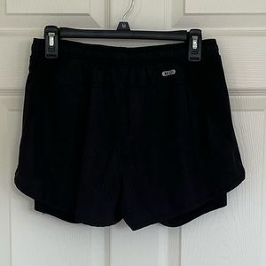 Black running shorts